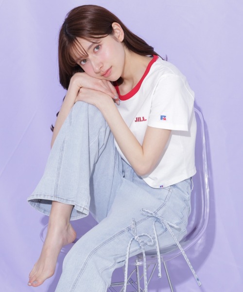 JILL by JILL STUART(ジルバイジルスチュアート)の「Russell Athletic別注Tシャツ(Tシャツ/カットソー・レディース・ピンク系その他/ピンク/ホワイト・FREE)」の11枚目の写真
