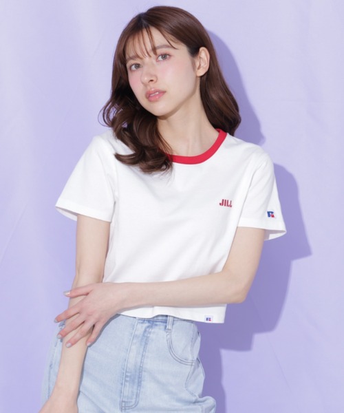 JILL by JILL STUART(ジルバイジルスチュアート)の「Russell Athletic別注Tシャツ(Tシャツ/カットソー・レディース・ピンク系その他/ピンク/ホワイト・FREE)」の12枚目の写真