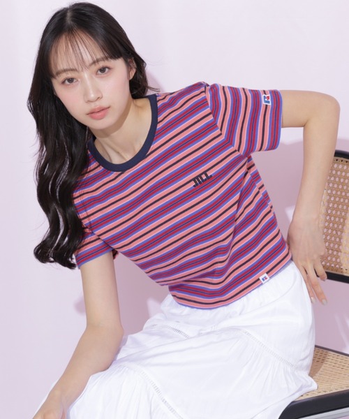 JILL by JILL STUART(ジルバイジルスチュアート)の「Russell Athletic別注Tシャツ(Tシャツ/カットソー・レディース・ピンク系その他/ピンク/ホワイト・FREE)」の4枚目の写真