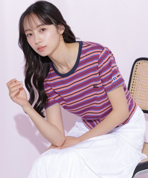JILL by JILL STUART(ジルバイジルスチュアート)の「Russell Athletic別注Tシャツ(Tシャツ/カットソー・レディース・ピンク系その他/ピンク/ホワイト・FREE)」の5枚目の写真