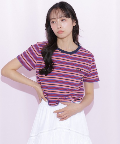 JILL by JILL STUART(ジルバイジルスチュアート)の「Russell Athletic別注Tシャツ(Tシャツ/カットソー・レディース・ピンク系その他/ピンク/ホワイト・FREE)」の6枚目の写真