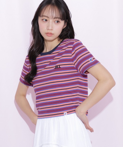 JILL by JILL STUART(ジルバイジルスチュアート)の「Russell Athletic別注Tシャツ(Tシャツ/カットソー・レディース・ピンク系その他/ピンク/ホワイト・FREE)」の9枚目の写真