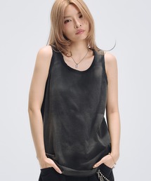 MSG（エムエスジー）の「ヴィンテージ加工ダメージアソートタンクトップ　プリント（タンクトップ）」