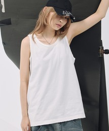 MSG（エムエスジー）の「ヴィンテージ加工ダメージアソートタンクトップ プリント（タンクトップ）」