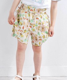 SLAP SLIP | 【接触冷感/お揃い】無地+総柄タック入りショートパンツ(90~130cm)(その他パンツ)
