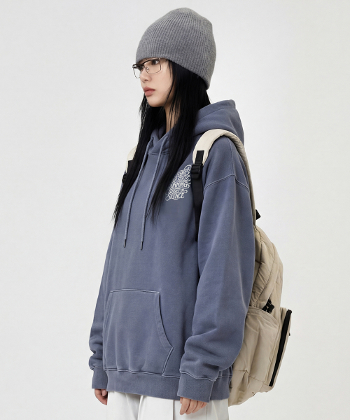 ARTISTWEAR（アーティストウェア）の「[ATW] スティールランニングピグメントフード - 3COLOR（パーカー・レディース・ブラック/ネイビー/レッド・MEDIUM/LARGE/X-LARGE/XX-LARGE）」の8枚目の写真