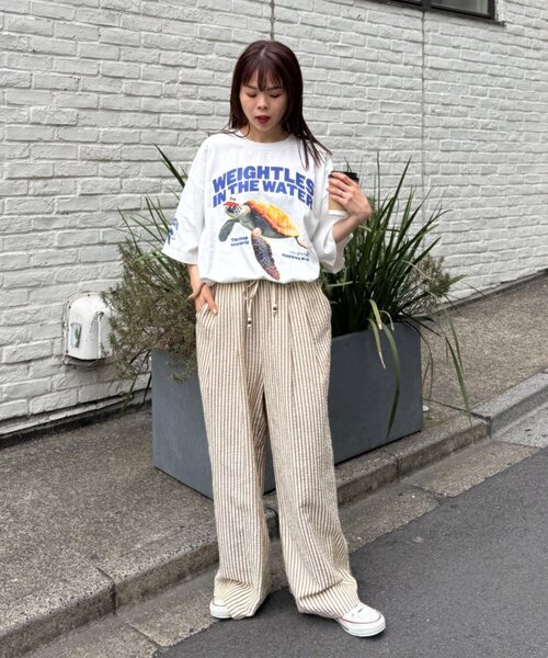 SOUNDSGOOOOD(サウンズグッド)の「【SOUNDS GOOOOD】アニマルフォトプリントTEE(Tシャツ/カットソー・レディース・ホワイト/グリーン・ONE SIZE)」の8枚目の写真
