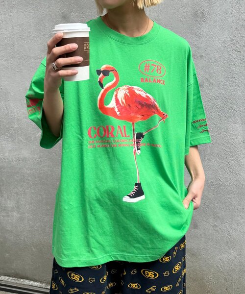 SOUNDSGOOOOD(サウンズグッド)の「【SOUNDS GOOOOD】アニマルフォトプリントTEE(Tシャツ/カットソー・レディース・ホワイト/グリーン・ONE SIZE)」の15枚目の写真