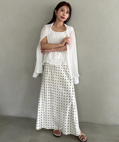 MYMOOD.(マイムード)の「【ナチュラル × 軽やか】シャツ、タンクトップ2点セット晩夏向け冷房・日焼け防止におすすめ(シャツ/ブラウス・レディース・ホワイト/ブラック/ベージュ/ブルー・FREE)」の14枚目の写真