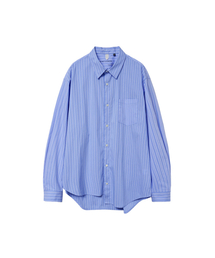 YOUCHE PRET A PORTER（ユッシュプレタポルテ）の「SR ASYM STRIPED SHIRTS Skyblue（シャツ/ブラウス）」