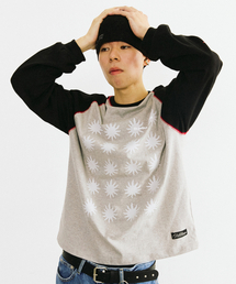 FREEMARIO（フリーマリオ）の「サンバーンレグランロングスリーブ[グレー/ブラック]（Tシャツ/カットソー）」