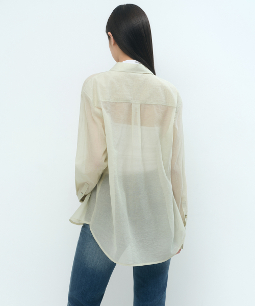 MUSINSA STANDARD WOMAN（ムシンサスタンダードウーマン）の「ウィメンズリラックスドシアシャツ[ペイルグリーン]（シャツ/ブラウス・レディース・その他・X-SMALL/SMALL/MEDIUM/LARGE）」の5枚目の写真