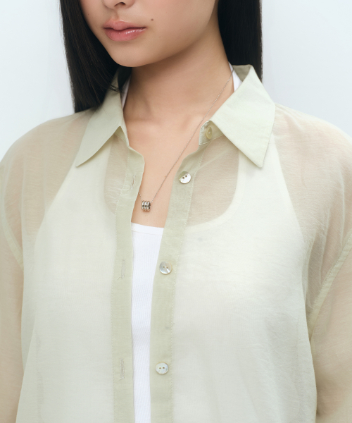 MUSINSA STANDARD WOMAN（ムシンサスタンダードウーマン）の「ウィメンズリラックスドシアシャツ[ペイルグリーン]（シャツ/ブラウス・レディース・その他・X-SMALL/SMALL/MEDIUM/LARGE）」の8枚目の写真