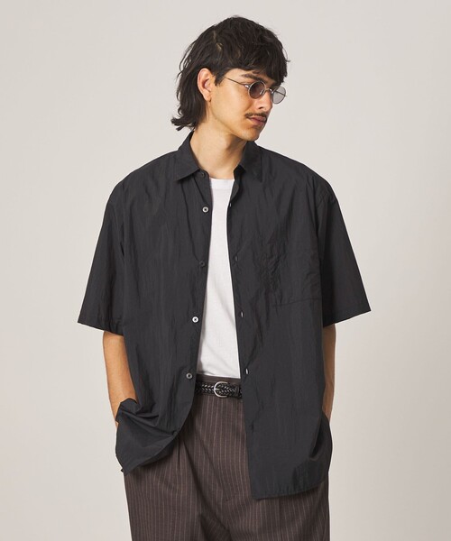 Steven Alan(スティーブンアラン)の「<Steven Alan> エアリーナイロン レギュラーカラー ショートスリーブ シャツ BOX(シャツ/ブラウス・メンズ・ブラック/ダークグリーン・XL/L/M/S)」の8枚目の写真