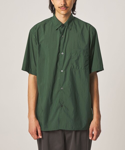 Steven Alan(スティーブンアラン)の「<Steven Alan> エアリーナイロン レギュラーカラー ショートスリーブ シャツ BOX(シャツ/ブラウス・メンズ・ブラック/ダークグリーン・XL/L/M/S)」の15枚目の写真