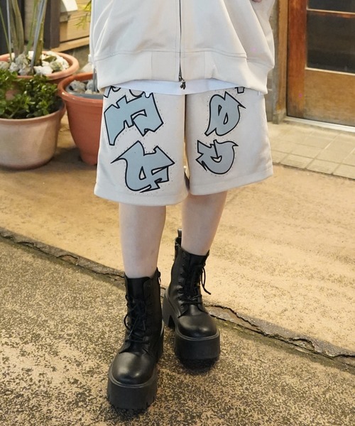 GALFY(ガルフィー)の「【別注】GA×GALFY-スウェードキラキラ半袖SETUP(セットアップ・メンズ・ブラック/アイボリー・L/XL)」の9枚目の写真