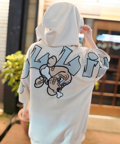 GALFY(ガルフィー)の「【別注】GA×GALFY-スウェードキラキラ半袖SETUP(セットアップ・メンズ・ブラック/アイボリー・L/XL)」の7枚目の写真