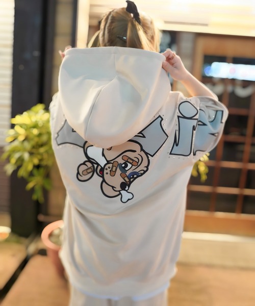 GALFY(ガルフィー)の「【別注】GA×GALFY-スウェードキラキラ半袖SETUP(セットアップ・メンズ・ブラック/アイボリー・L/XL)」の8枚目の写真