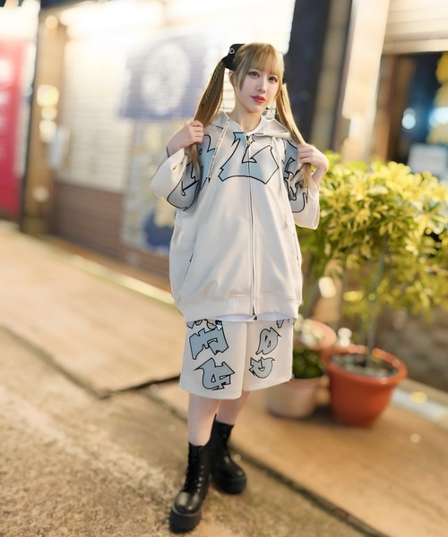 GALFY(ガルフィー)の「【別注】GA×GALFY-スウェードキラキラ半袖SETUP(セットアップ・メンズ・ブラック/アイボリー・L/XL)」の15枚目の写真