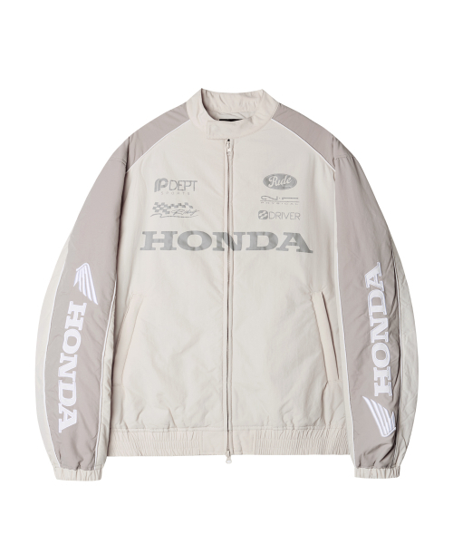 PHYPS MOTORCYCLE(フィップスモーターサイクル)の「Nylon Racing Blouson Jacket Ivory(ブルゾン・レディース・その他・X-LARGE/MEDIUM/LARGE)」の1枚目の写真