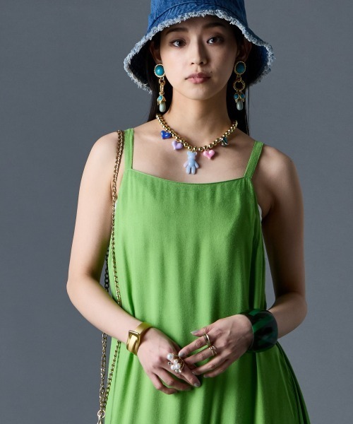 GEVS.(ジェイヴィス)の「ティアードマキシワンピース<大きいサイズ有>GEVS.(ワンピース・レディース・ピンク/グリーン/ブラック・M/L/LL/3L/4L/5L)」の20枚目の写真