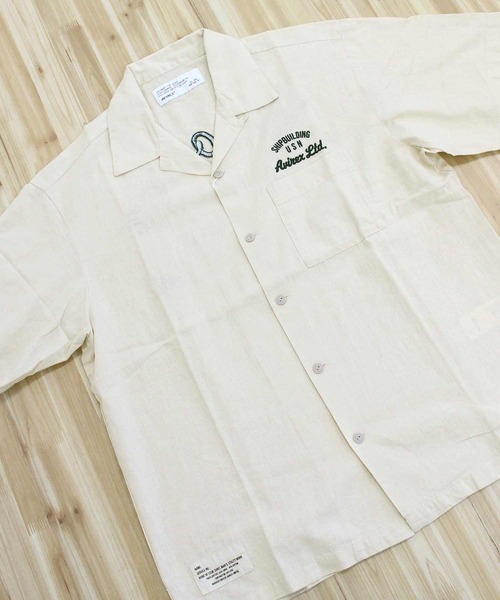 AVIREX（アヴィレックス）の「LINEN-COTTON S/S SHIRT 'Brooklyn'（シャツ/ブラウス・メンズ・ネイビー/ブラック/アイボリー・XL/XXL/M/L）」の6枚目の写真