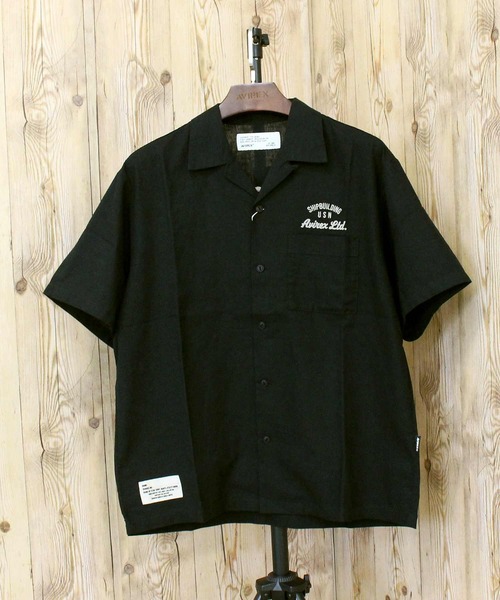 AVIREX（アヴィレックス）の「LINEN-COTTON S/S SHIRT 'Brooklyn'（シャツ/ブラウス・メンズ・ネイビー/ブラック/アイボリー・XL/XXL/M/L）」の8枚目の写真