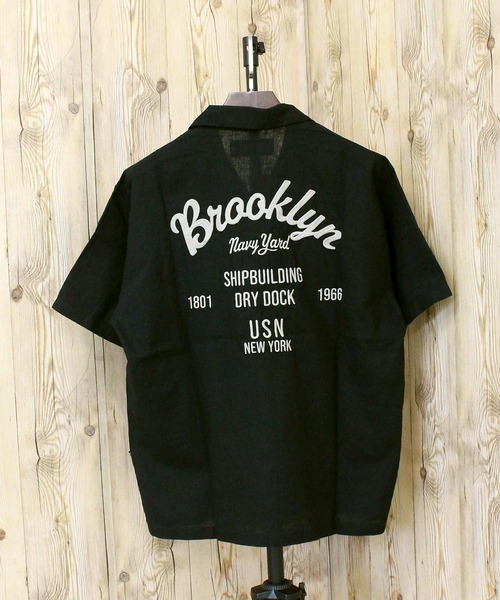 AVIREX（アヴィレックス）の「LINEN-COTTON S/S SHIRT 'Brooklyn'（シャツ/ブラウス・メンズ・ネイビー/ブラック/アイボリー・XL/XXL/M/L）」の9枚目の写真