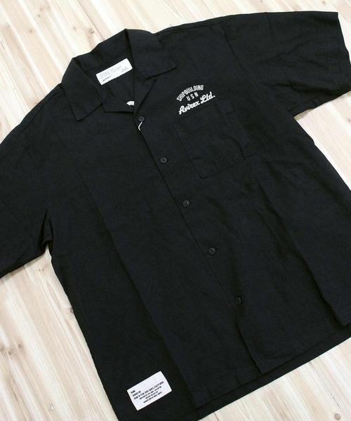 AVIREX（アヴィレックス）の「LINEN-COTTON S/S SHIRT 'Brooklyn'（シャツ/ブラウス・メンズ・ネイビー/ブラック/アイボリー・XL/XXL/M/L）」の10枚目の写真