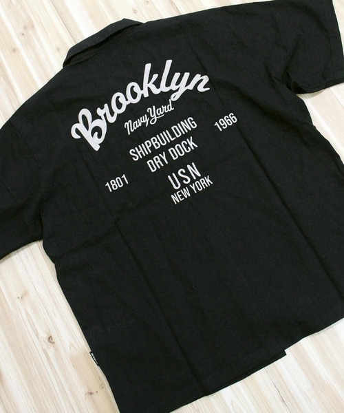 AVIREX（アヴィレックス）の「LINEN-COTTON S/S SHIRT 'Brooklyn'（シャツ/ブラウス・メンズ・ネイビー/ブラック/アイボリー・XL/XXL/M/L）」の11枚目の写真