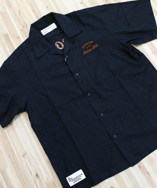 AVIREX（アヴィレックス）の「LINEN-COTTON S/S SHIRT 'Brooklyn'（シャツ/ブラウス・メンズ・ネイビー/ブラック/アイボリー・XL/XXL/M/L）」の14枚目の写真