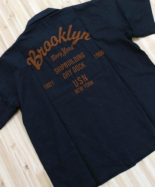 AVIREX（アヴィレックス）の「LINEN-COTTON S/S SHIRT 'Brooklyn'（シャツ/ブラウス・メンズ・ネイビー/ブラック/アイボリー・XL/XXL/M/L）」の15枚目の写真