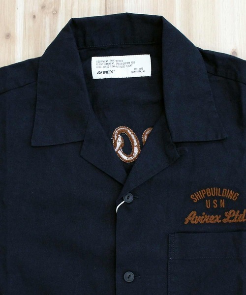 AVIREX（アヴィレックス）の「LINEN-COTTON S/S SHIRT 'Brooklyn'（シャツ/ブラウス・メンズ・ネイビー/ブラック/アイボリー・XL/XXL/M/L）」の16枚目の写真