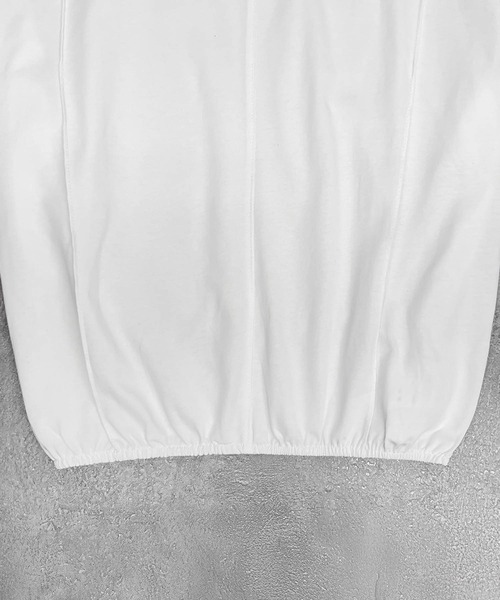 LOWO(ロワ)の「裾ゴムコットン半袖Tシャツ 綿100%(Tシャツ/カットソー・レディース・ホワイト/ネイビー/キャメル/ブラック・FREE)」の19枚目の写真