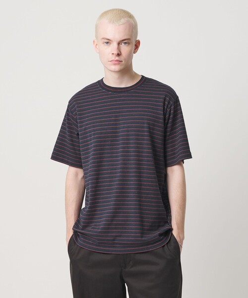 Coohem(コーヘン)の「<COOHEM> BORDER T-SHIRT/Tシャツ(Tシャツ/カットソー・メンズ・ライトグレー/イエロー/ネイビー・L/M)」の3枚目の写真