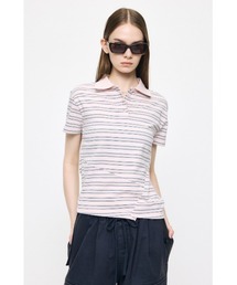 STRIPED TINY POLO シャツ