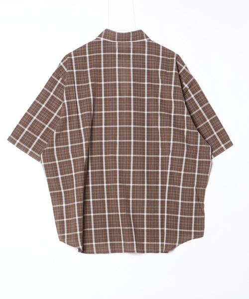 MILITARY(ミリタリー)の「【MAISON CLUB】Skipper Check Shirt / スキッパーチェックシャツ(シャツ/ブラウス・メンズ・ホワイト/ブラウン・M/L)」の7枚目の写真