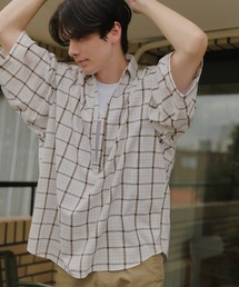 MILITARY | 【MAISON CLUB】Skipper Check Shirt / スキッパーチェックシャツ(シャツ/ブラウス)