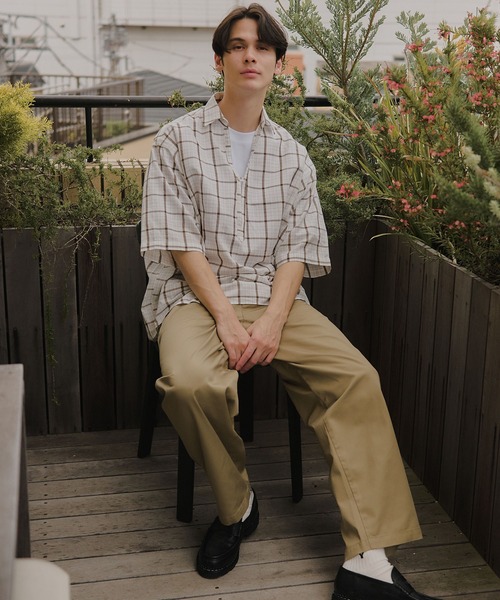 MILITARY(ミリタリー)の「【MAISON CLUB】Skipper Check Shirt / スキッパーチェックシャツ(シャツ/ブラウス・メンズ・ホワイト/ブラウン・M/L)」の15枚目の写真