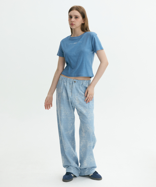 KRUXH(クルクス)の「ピグメントナイスクロップTダストブルー(Tシャツ/カットソー・レディース・その他・1/2)」の5枚目の写真