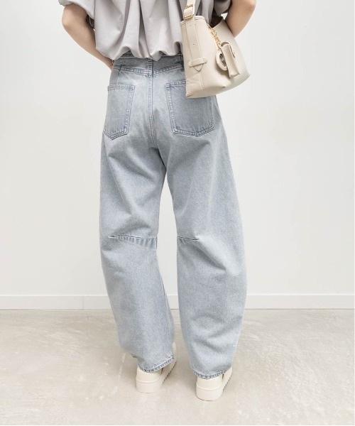 RANDA(ランダ)の「ワイドバレルレッグパンツ(その他パンツ・レディース・アイボリー/ライトブルー/ブルー・0/1)」の7枚目の写真