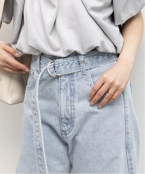 RANDA(ランダ)の「ワイドバレルレッグパンツ(その他パンツ・レディース・アイボリー/ライトブルー/ブルー・0/1)」の8枚目の写真