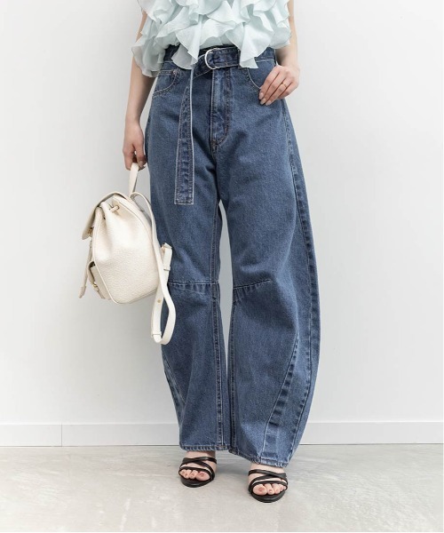 RANDA(ランダ)の「ワイドバレルレッグパンツ(その他パンツ・レディース・アイボリー/ライトブルー/ブルー・0/1)」の11枚目の写真