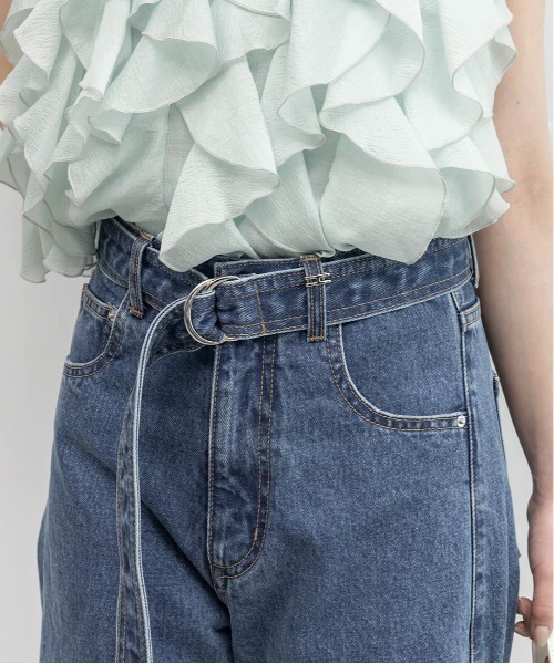 RANDA(ランダ)の「ワイドバレルレッグパンツ(その他パンツ・レディース・アイボリー/ライトブルー/ブルー・0/1)」の13枚目の写真