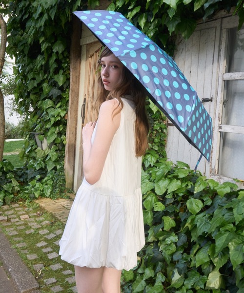 Birthday room(バースデイルーム)の「【晴雨兼用】ドット柄傘/dot pattern umbrella(折りたたみ傘・レディース・グレー/ブラック/ミント・FREE)」の12枚目の写真