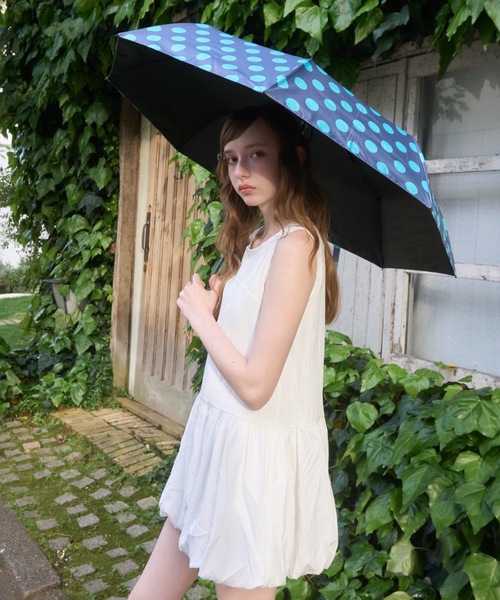 Birthday room(バースデイルーム)の「【晴雨兼用】ドット柄傘/dot pattern umbrella(折りたたみ傘・レディース・グレー/ブラック/ミント・FREE)」の14枚目の写真