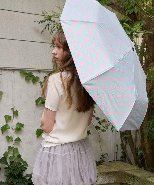 Birthday room(バースデイルーム)の「【晴雨兼用】ドット柄傘/dot pattern umbrella(折りたたみ傘・レディース・グレー/ブラック/ミント・FREE)」の22枚目の写真