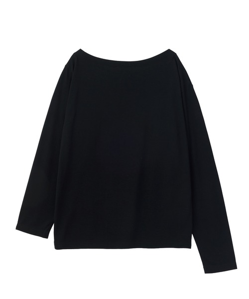X-girl(エックスガール)の「SCRIPT LOGO ONE SHOULDER L/S TEE(Tシャツ/カットソー・レディース・ホワイト/ブラック/オリーブ・ONE SIZE)」の5枚目の写真