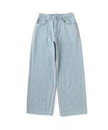 甘撚りライトワイドデニムパンツ