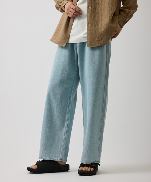 j.n.r.d(ジェー・エヌ・アール・ディー)の「甘撚りライトワイドデニムパンツ(その他パンツ・メンズ・サックスブルー/ネイビー・M/LL/L)」の20枚目の写真